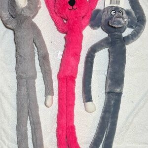 Extra Large Pink and Gray Plush Monkey Toys